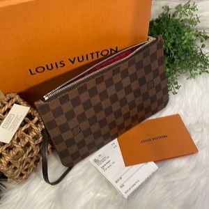 AUTH LOUIS VUITTON Pochette Ebene from Neverfull MM